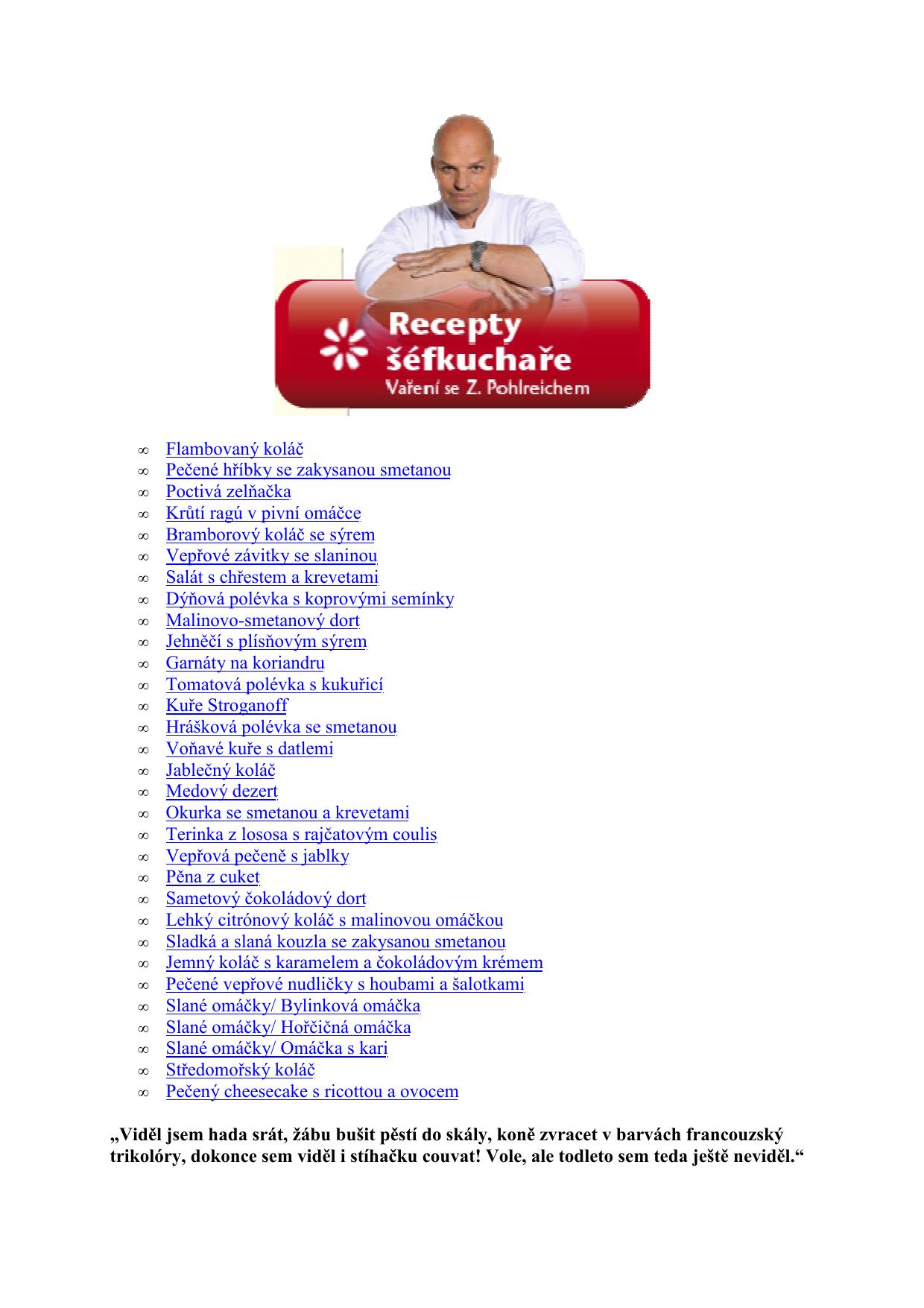 Recepty šéfkuchaře